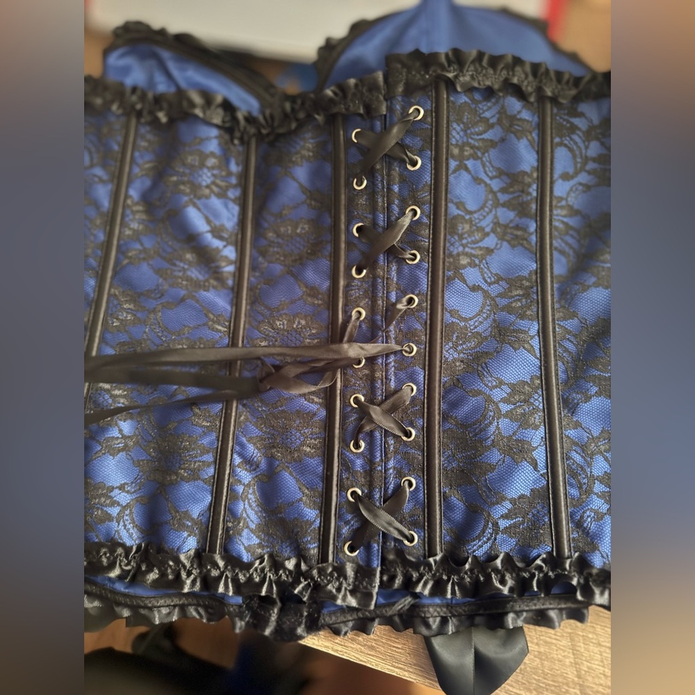 Blue corset